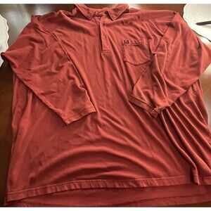 Haggar Men's Pullover Casual Shirt Big/Tall Size 5XLT Long Sleeve Vintage Cotton